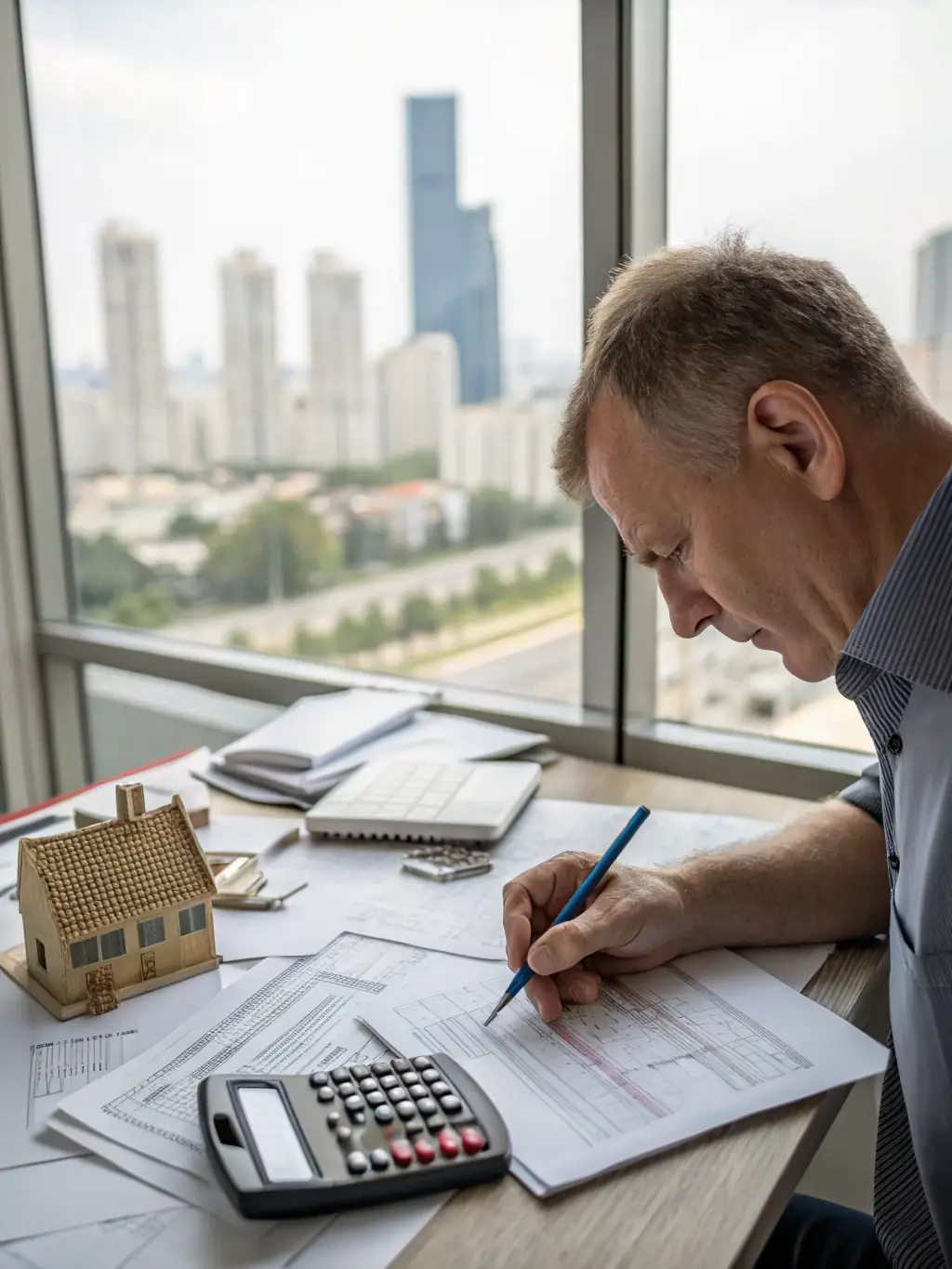 An AutoValue expert reviewing an accident scene diagram, emphasizing the thoroughness of the accident report preparation.